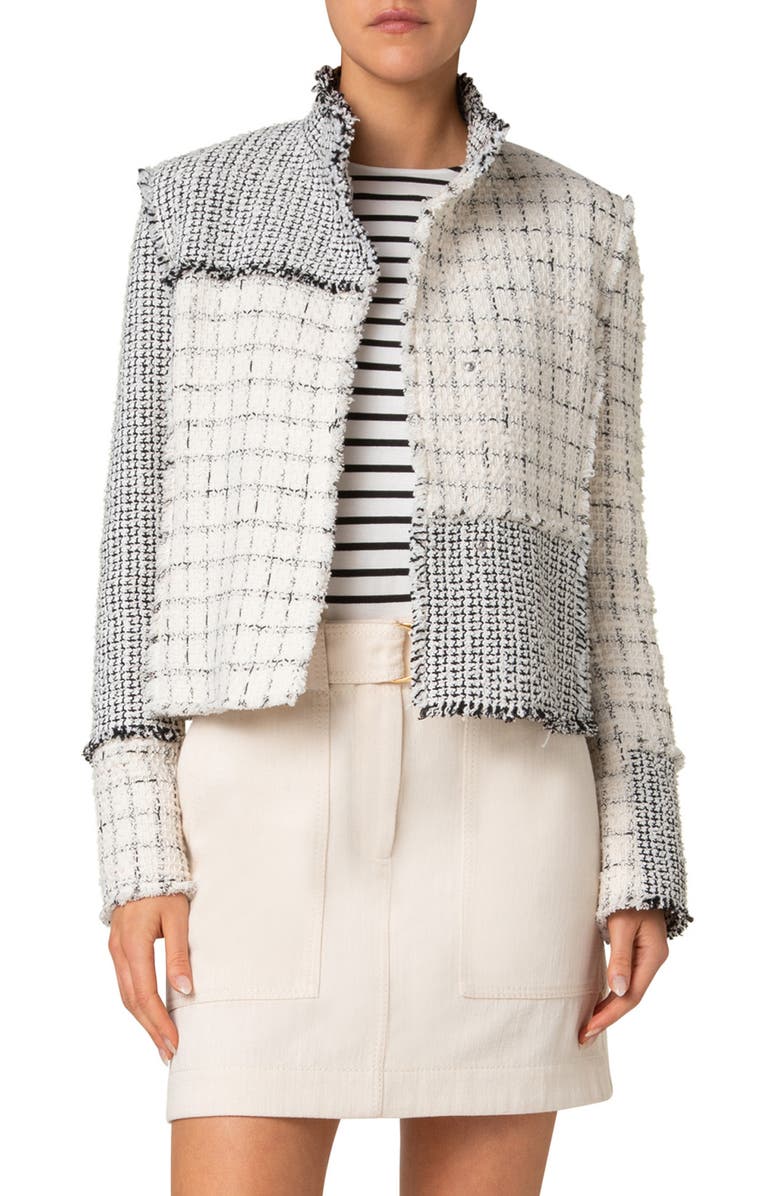 Akris punto Mixed Check Tweed Jacket, Main, color,