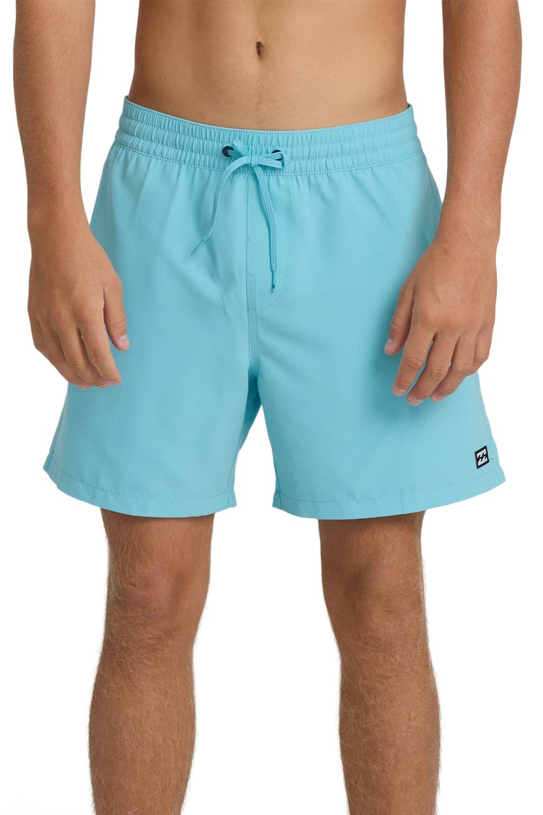 All Day Layback Swim Trunks, Main, color, BLUE SHADOW