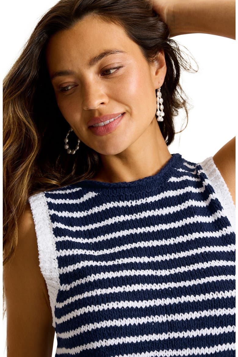 Harbor Pebble Stripe Jersey Stitch Tank, Alternate, color, COASTLINE