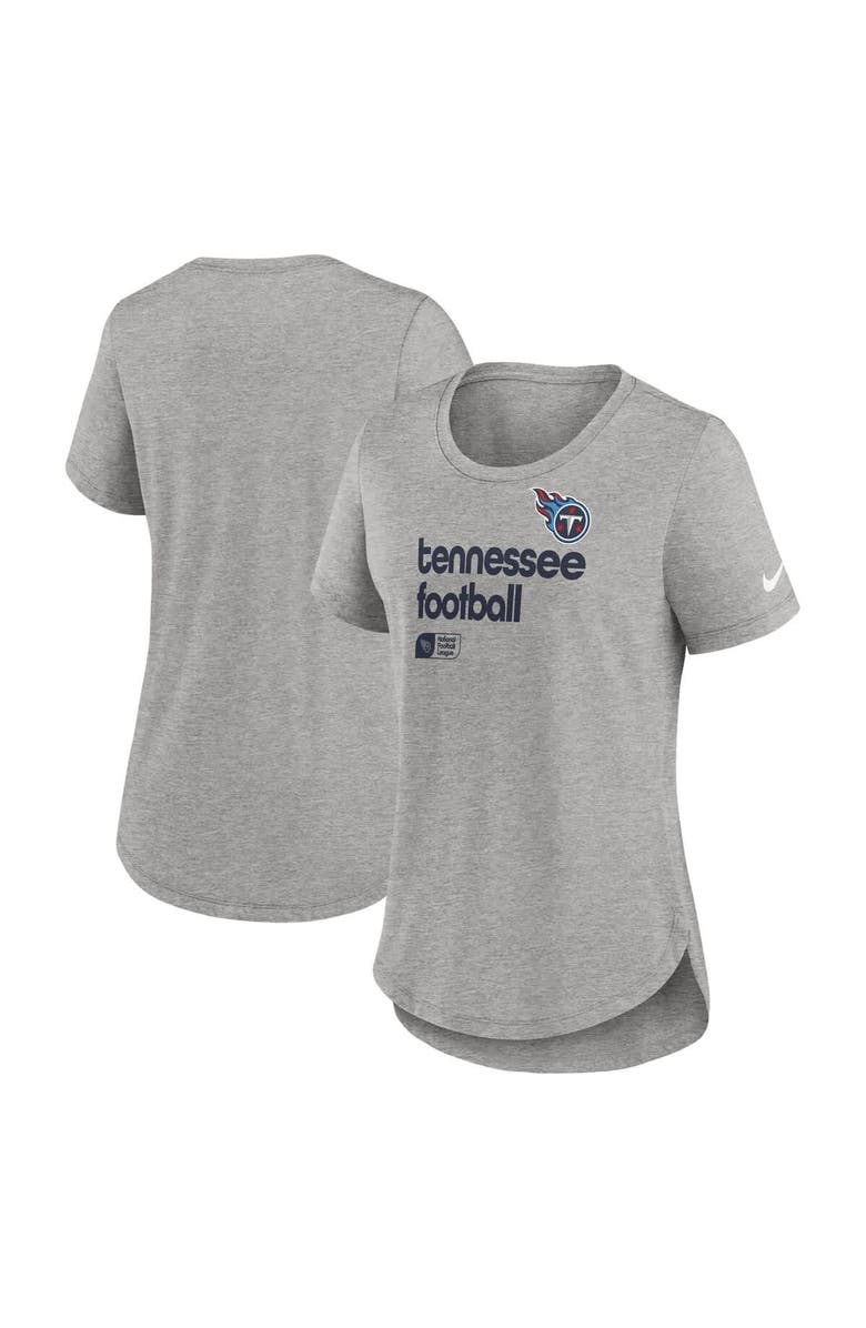 Nike Women's Nike Heather Gray Tennessee Titans Team Shout Out Tri-Blend T-Shirt, Main, color, Heather Gray