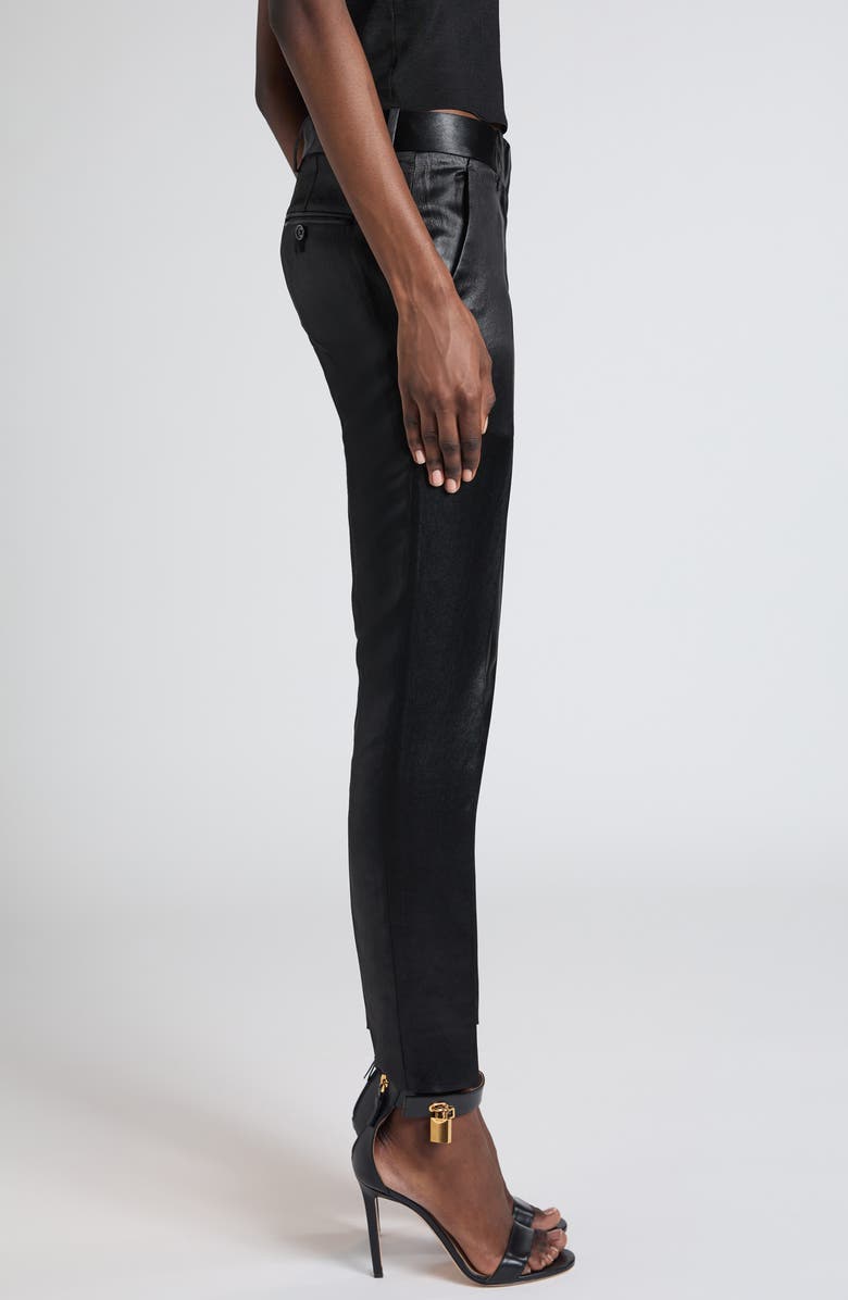 TOM FORD Tailored Liquid Satin Skinny Ankle Pants, Alternate, color, 