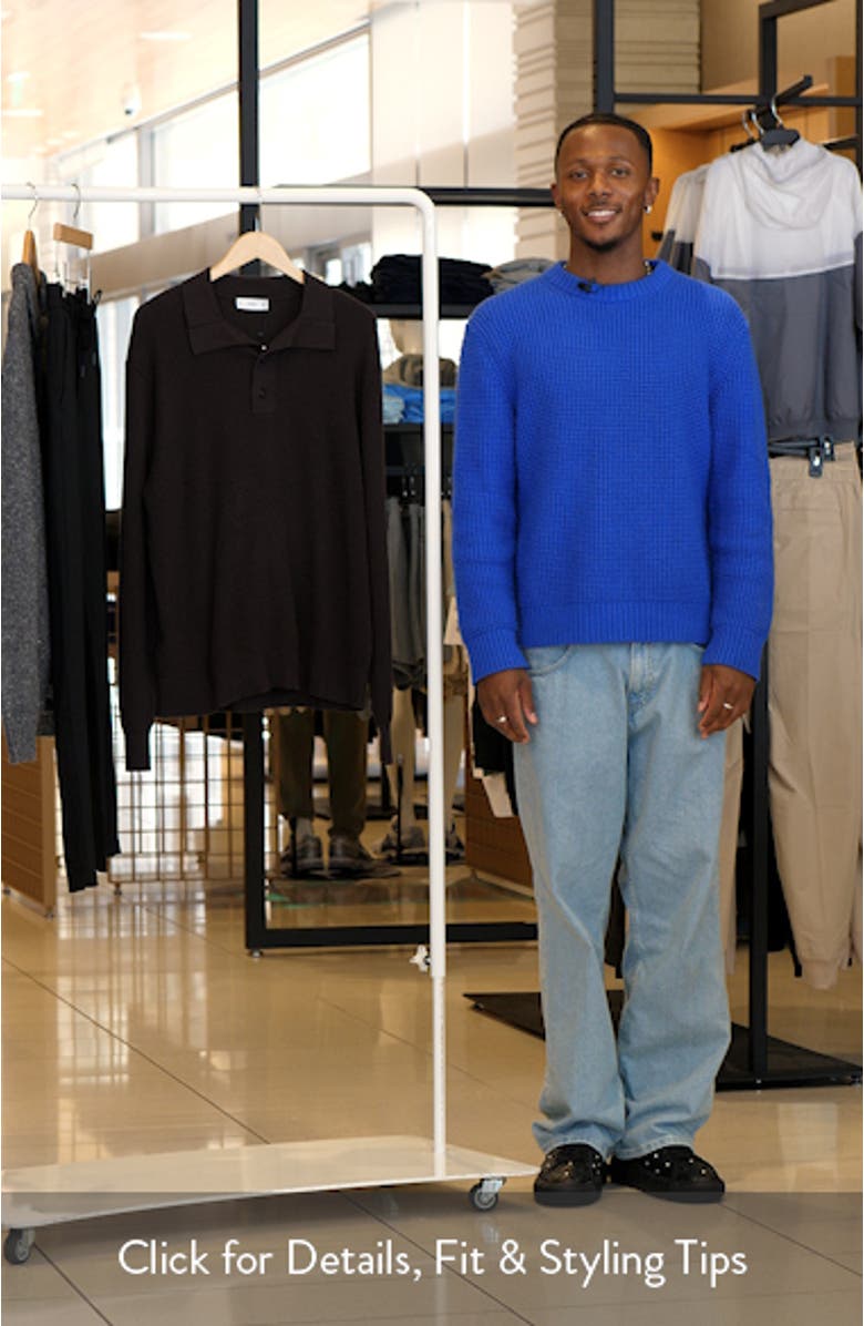 Regular Fit Long Sleeve Sweater Polo, sales video thumbnail