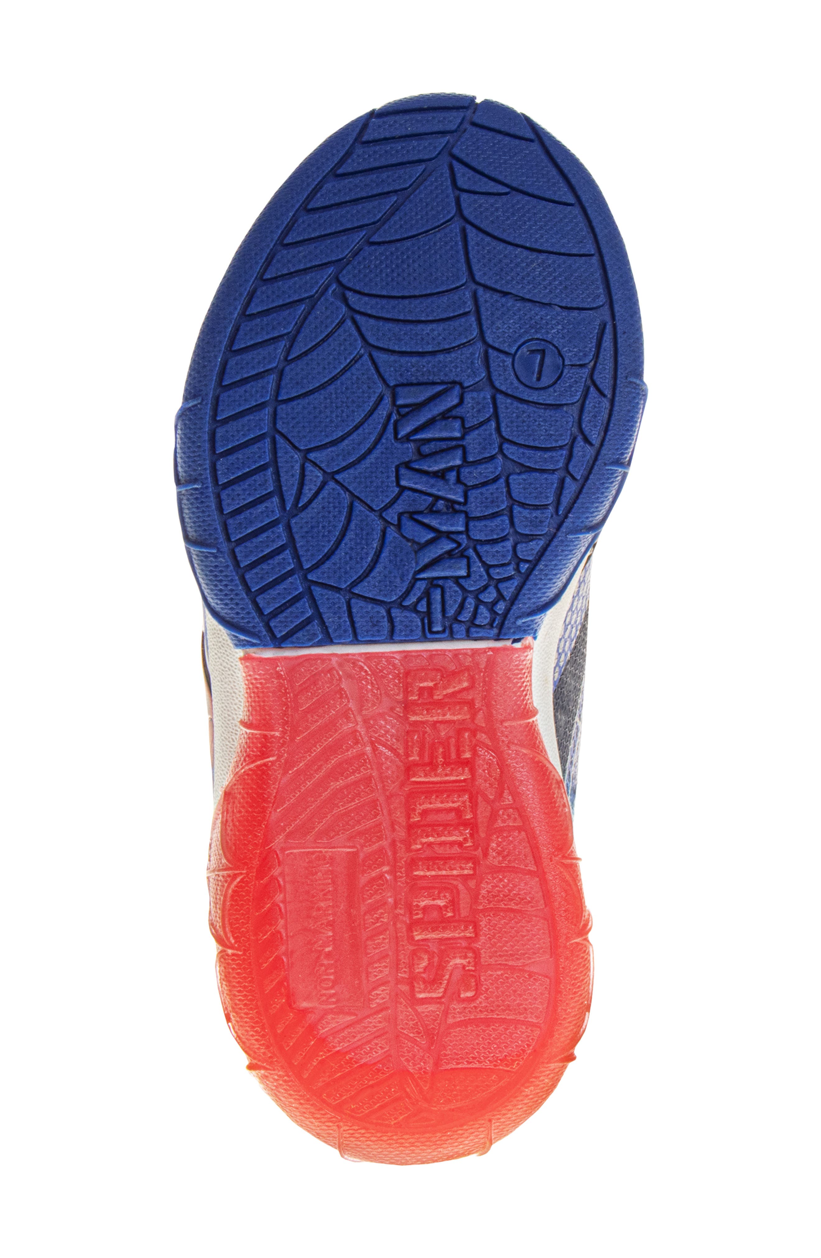 JOSMO Kids' Marvel Spider-Man Light-Up Sneaker, Alternate, color, Navy/ Blue