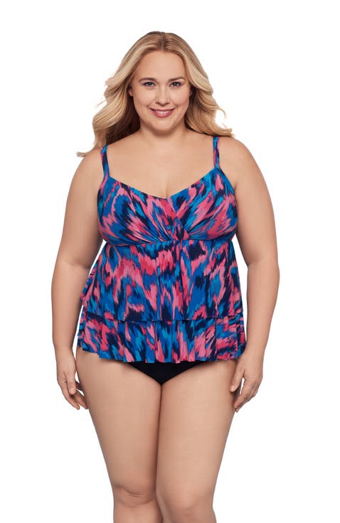 Leona V-Neckline Tankini Swimsuit Top