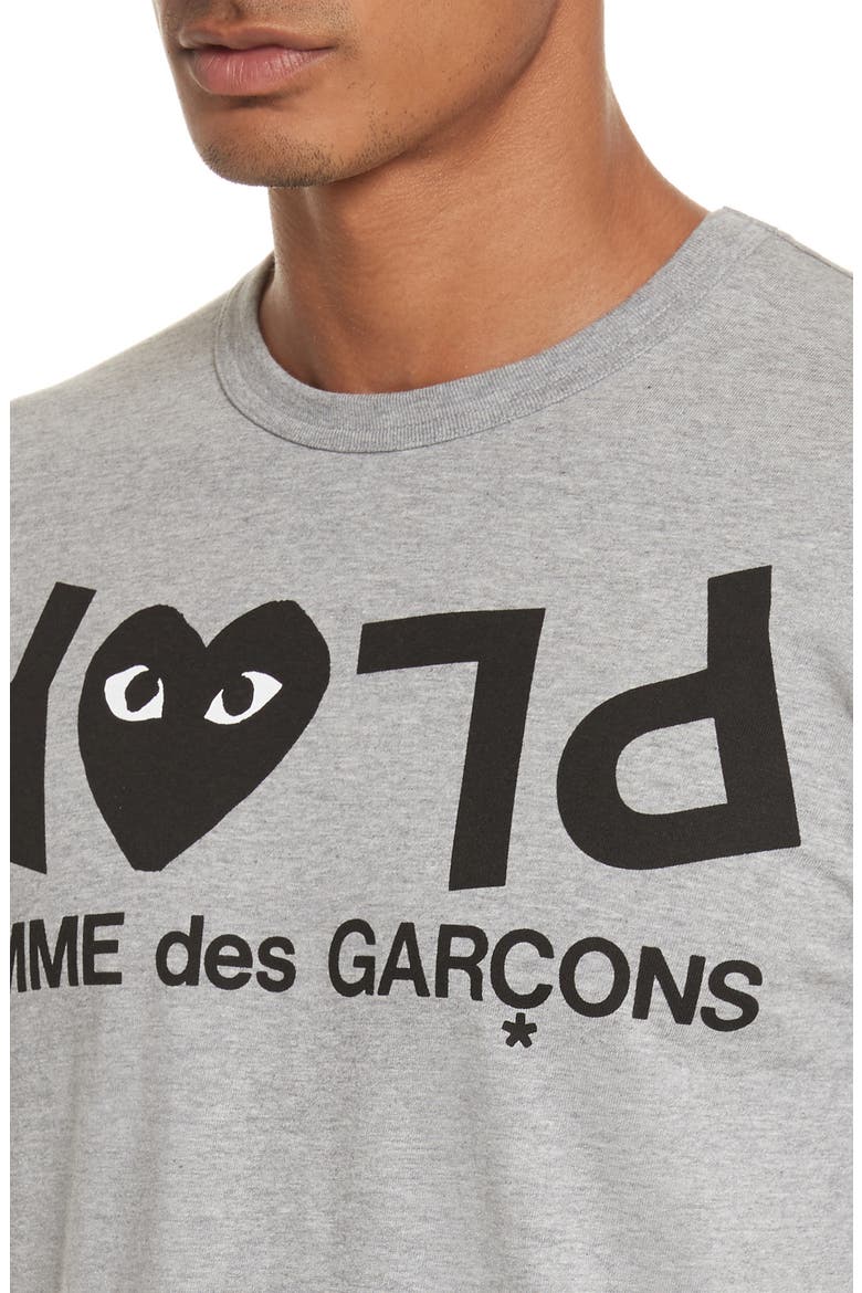 Upside Down Graphic Tee, Alternate, color, GREY