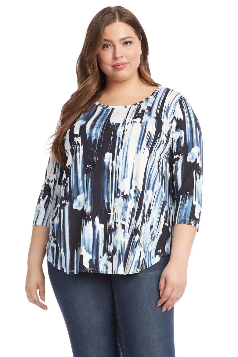 Shirttail Top, Alternate, color, BLUE