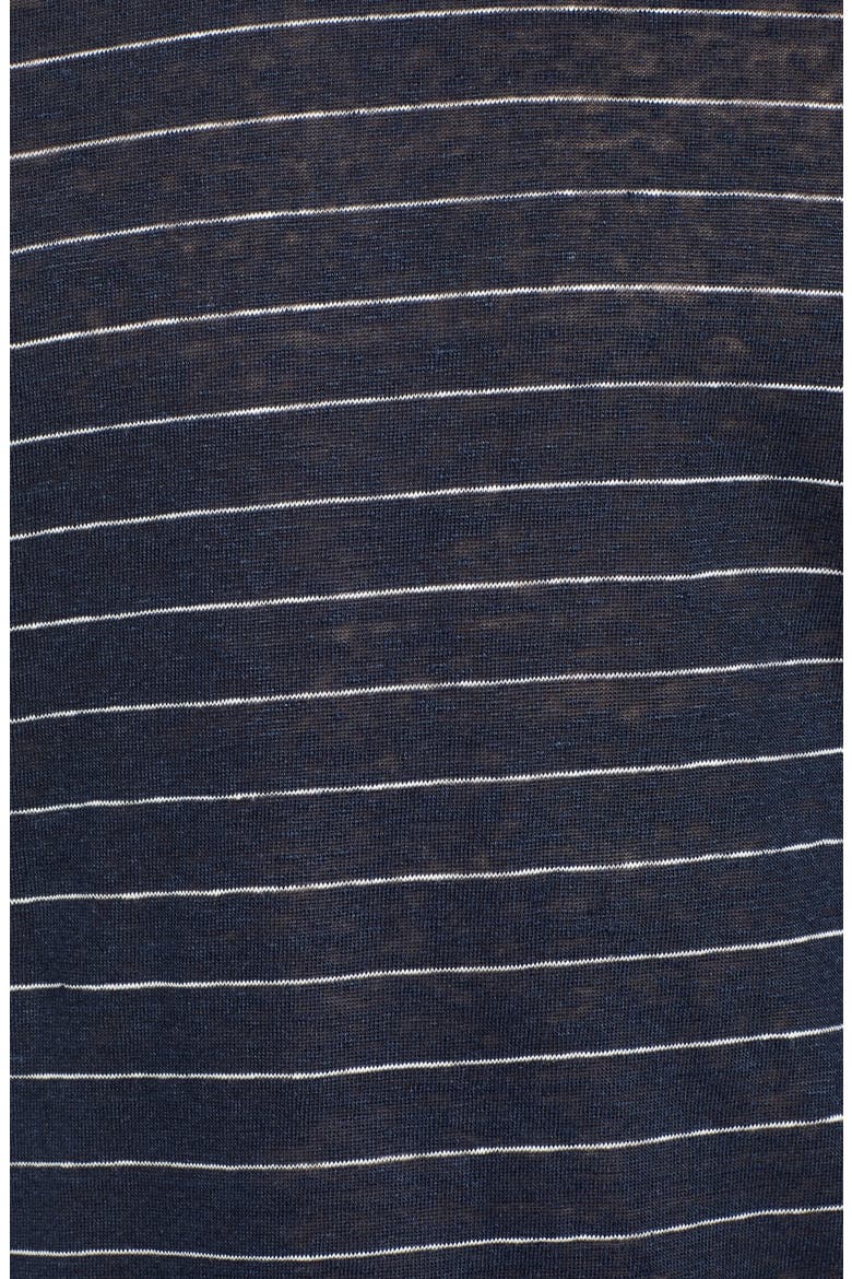Long Sleeve Stripe Linen T-Shirt, Alternate, color, NAVY AND WHITE