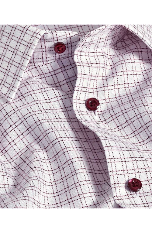David Donahue Trim Fit Dobby Check Dress Shirt In Multi