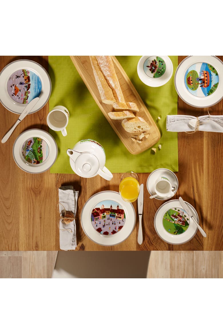 Design Naif Salad Plate #4 Old Village Square, Alternate, color, None