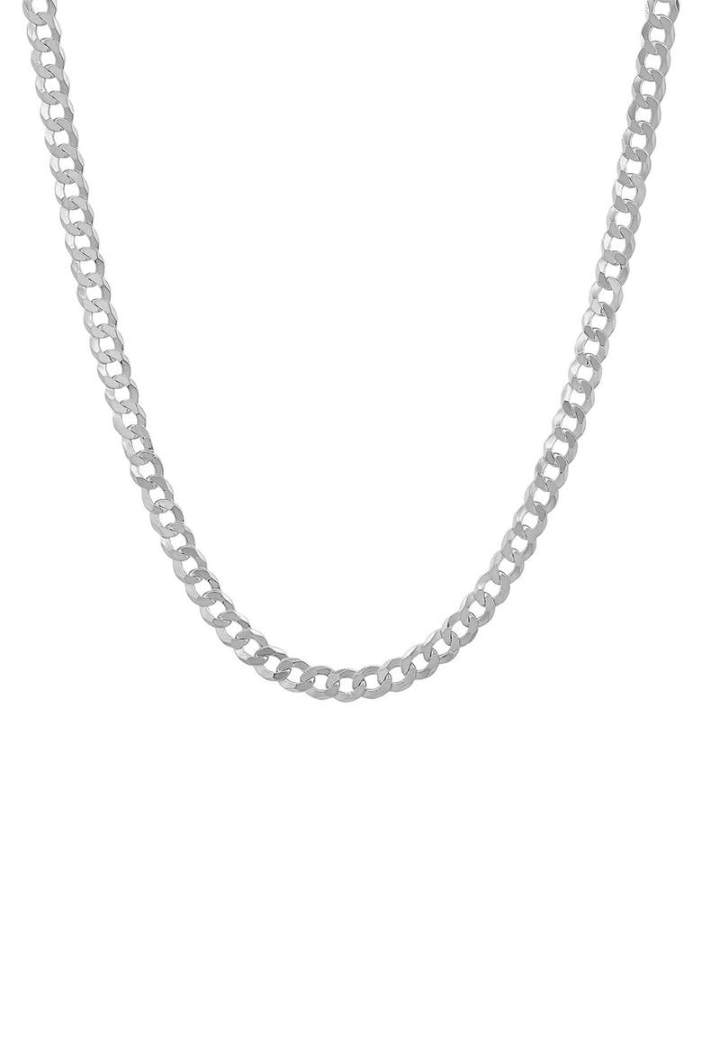 Italian Cuban Chain Necklace, Main, color, SILVER