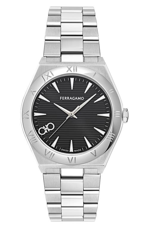 Ferragamo Men's Swiss Vega Stainless Steel Bracelet Watch 40mm In Stainless Steel