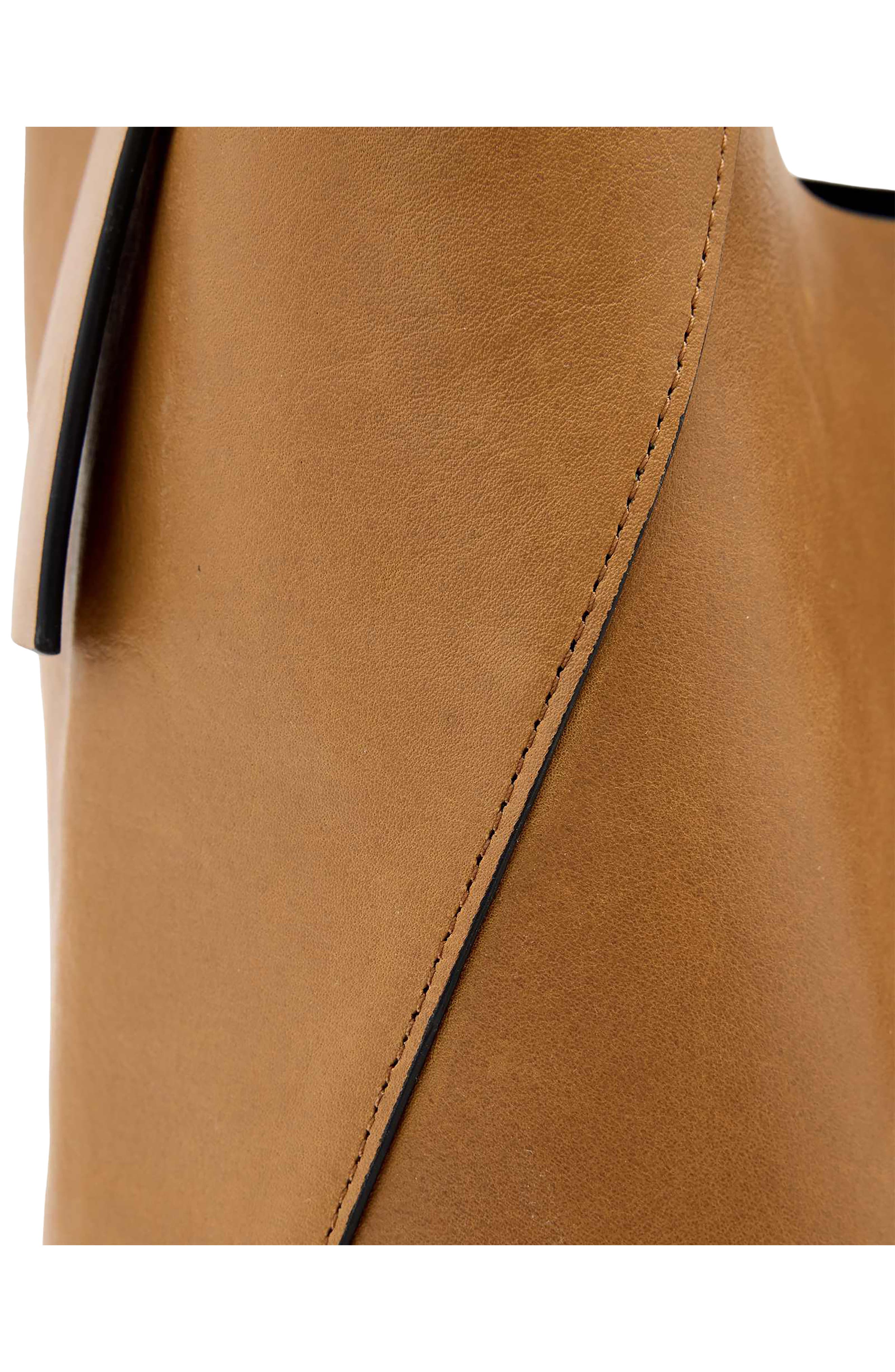 AllSaints Luna Leather Hobo Bag, Alternate, color, Toffee Brown