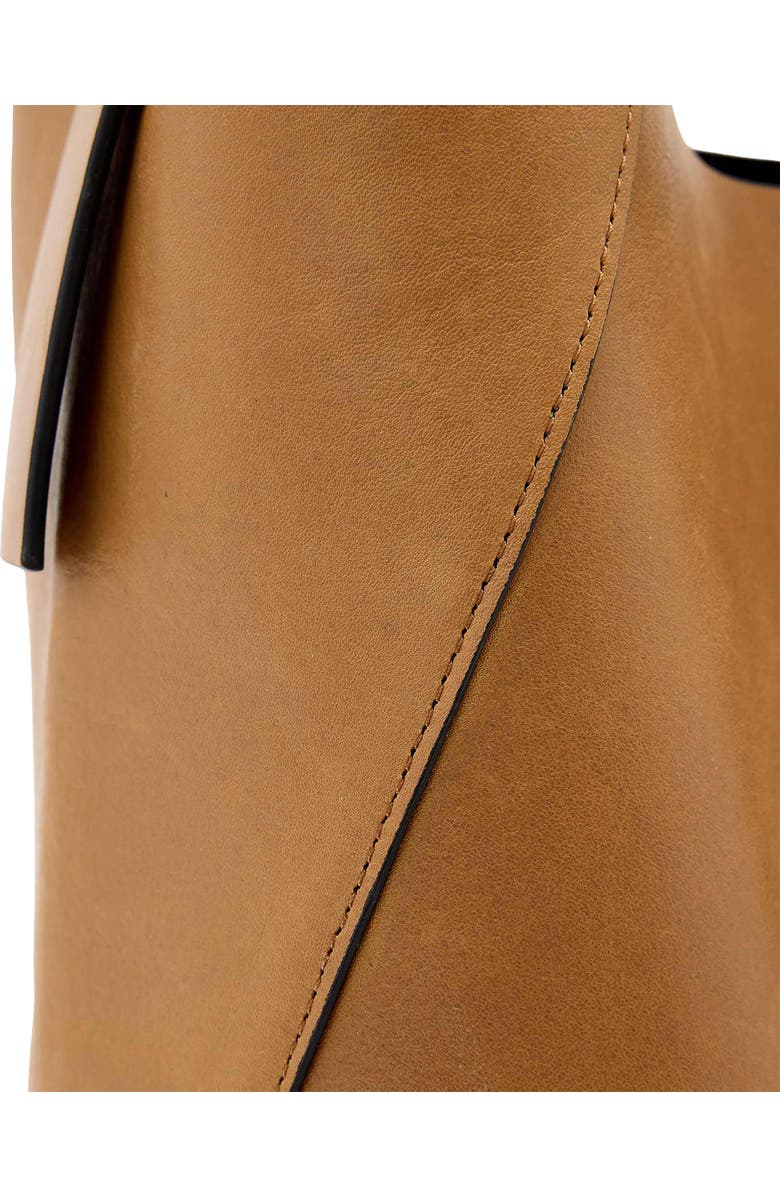 AllSaints Luna Leather Hobo Bag, Alternate, color, Toffee Brown