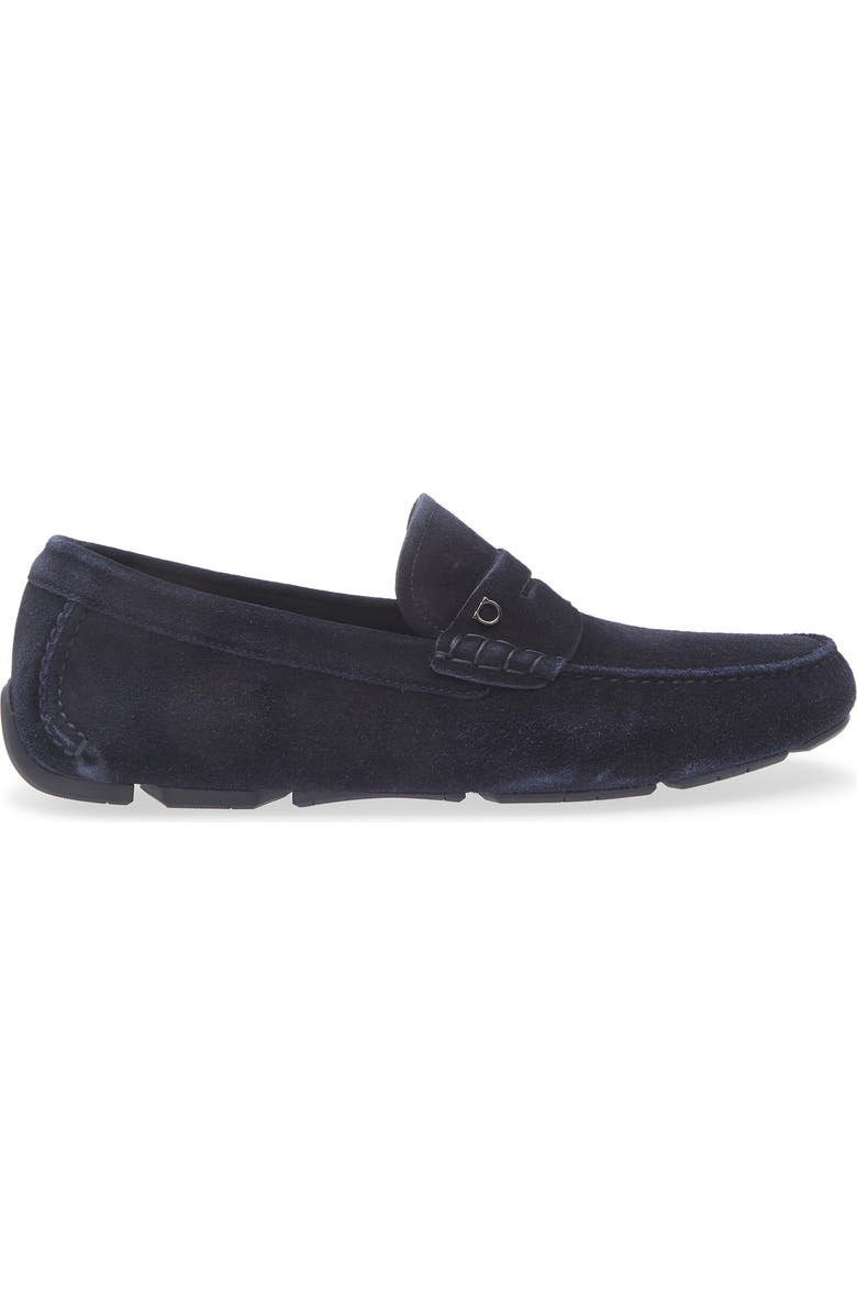 FERRAGAMO Timothy Driving Loafer, Alternate, color, Navy Navy Navy