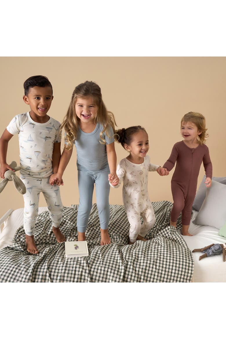 2-Pack Unisex Tight Fitting Footless Pajamas, Alternate, color, Beige Cowboy