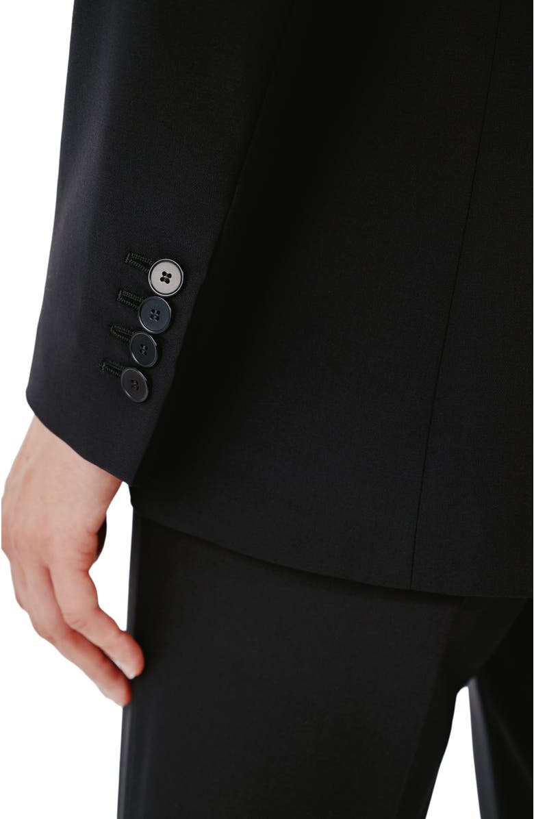 Another Tomorrow Single Button Jacket, Alternate, color, Black