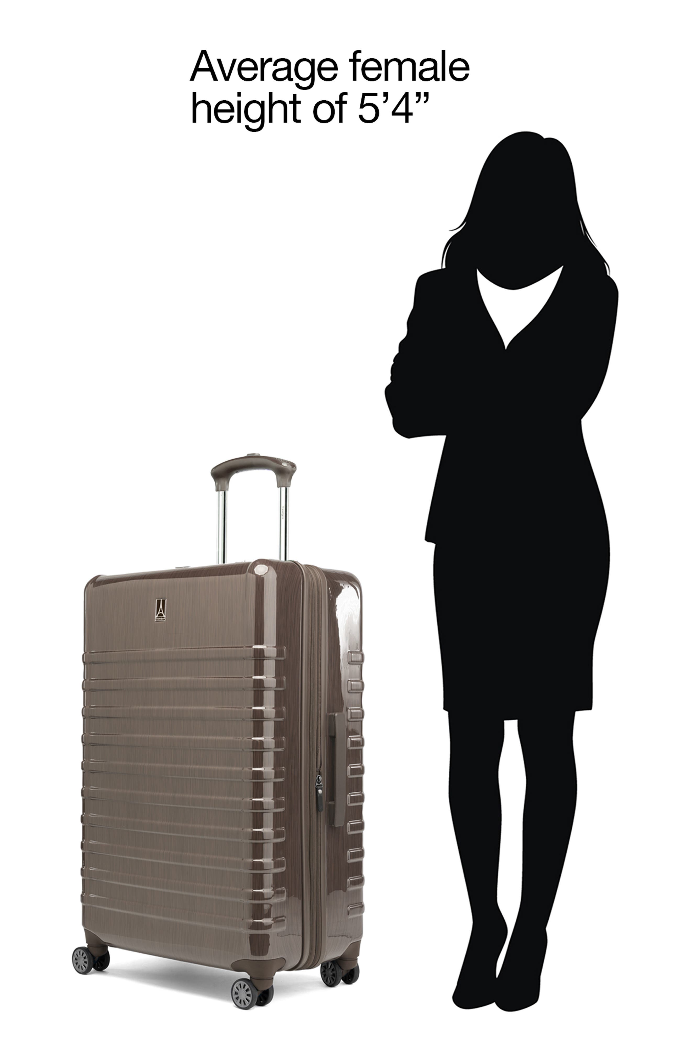 TRAVELPRO Rollmaster<sup>™</sup> Lite 2 28-Inch Expandable Large Checked Hardside Spinner Luggage, Alternate, color, Espresso Black Brushed