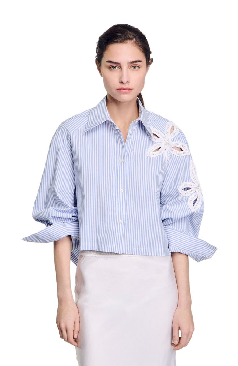 SANDRO Striped shirt, Alternate, color, 