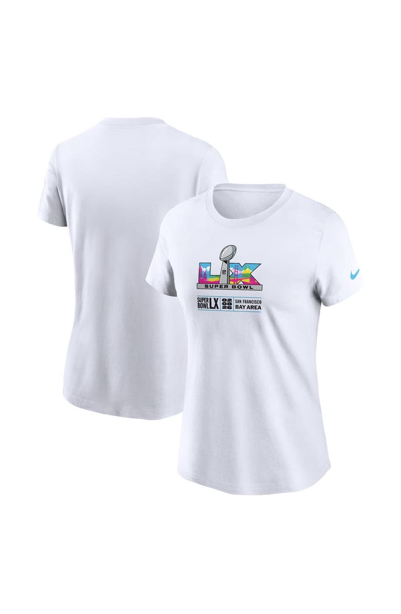Nike Women's Nike White Super Bowl LIX Bay Area Logo T-Shirt, Main, color, 