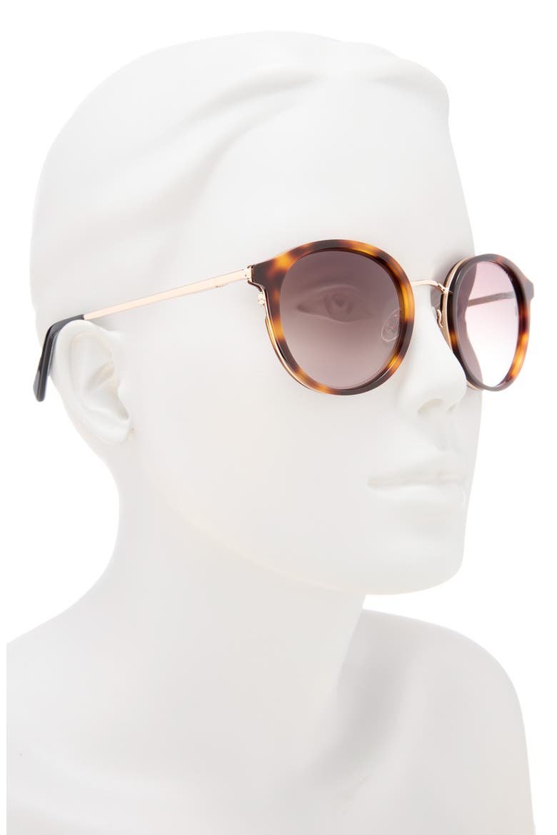 51mm Round Sunglasses, Alternate, color, TORTOISE
