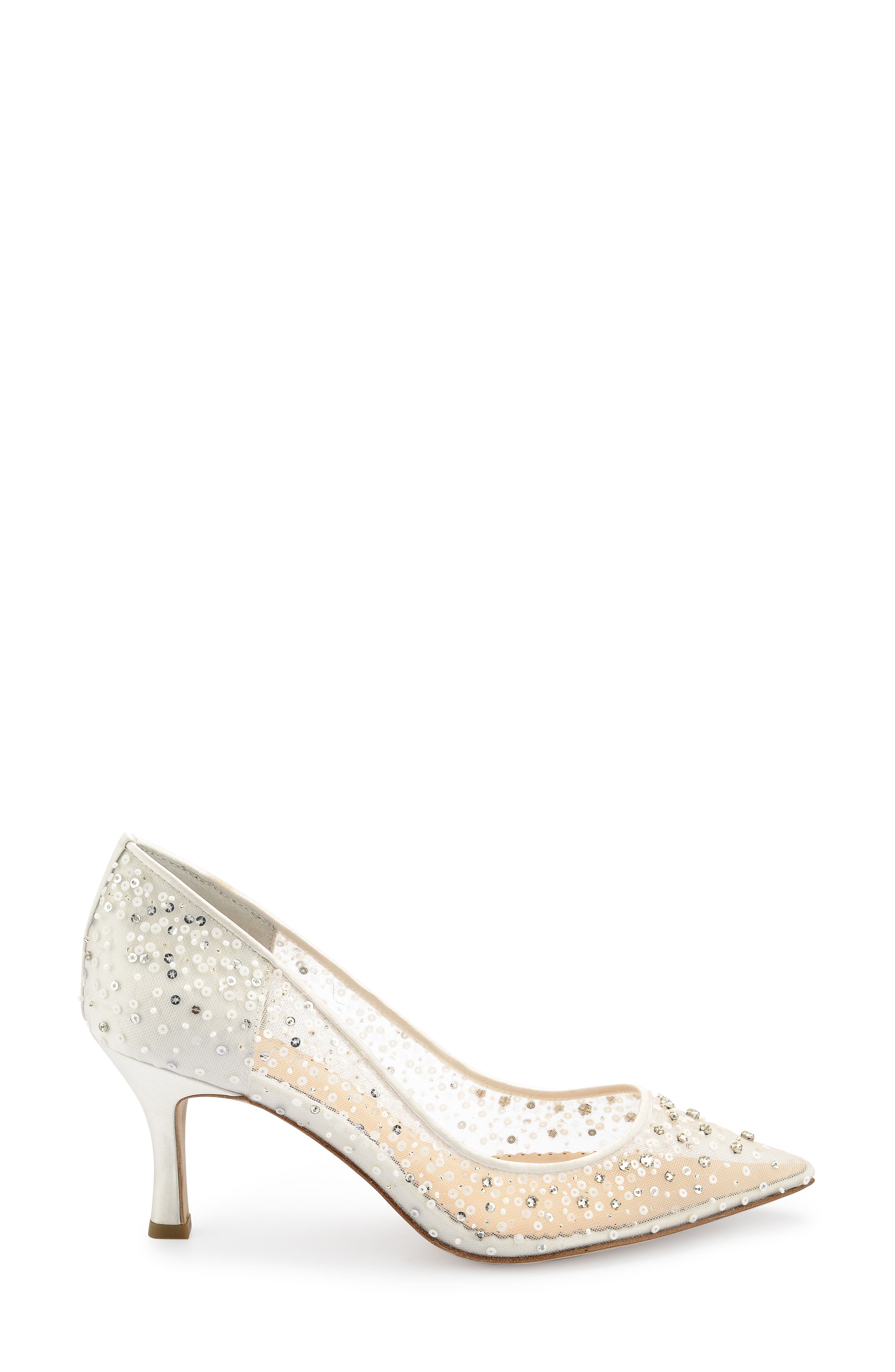 Evelyn Pointed Toe Pump, Alternate, color, IVORY SILK
