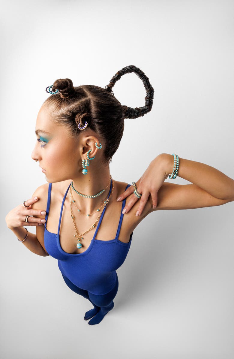 L'Atelier Nawbar The Atom Cuff Bracelet, Alternate, color, Cobalt