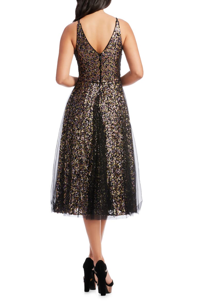 Courtney Sequin Midi Dress, Alternate, color, PEWTER MULTI
