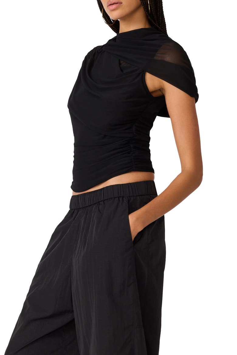 Kerry Mesh Top, Alternate, color, BLACK