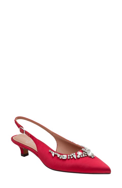 Crystal Embellished Slingback Pump (Women)