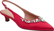 Linea Paolo Crystal Embellished Slingback Pump