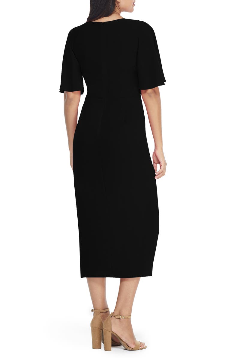 Maggy London Flutter Sleeve Faux Wrap Midi Dress, Alternate, color,