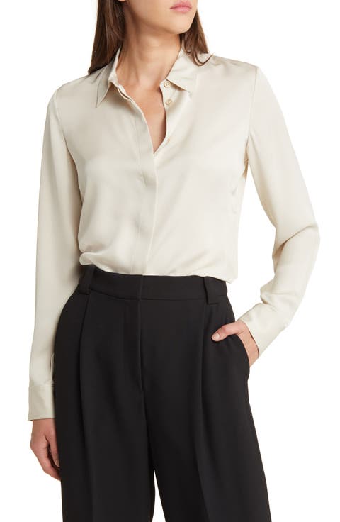 Classic Fitted Silk Shirt