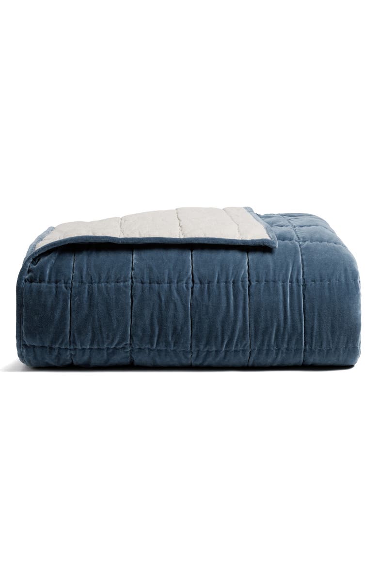 Parachute Hand Stitched Velveteen Quilt, Main, color, Dusk