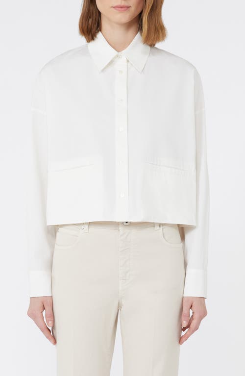 Weekend Max Mara Svago Boxy Cotton Button-up Shirt In White