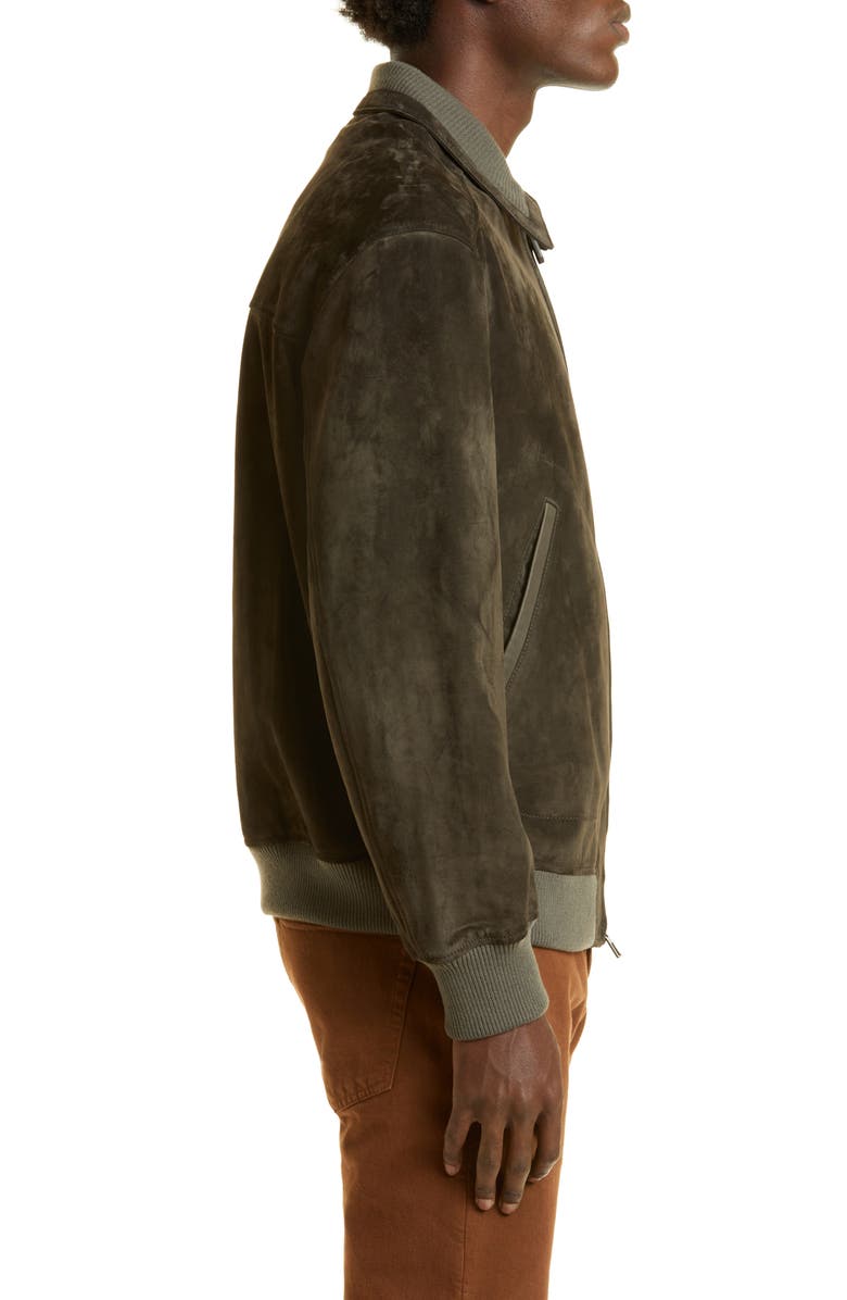 Loro Piana Men's Kent Suede Bomber Jacket, Alternate, color, 