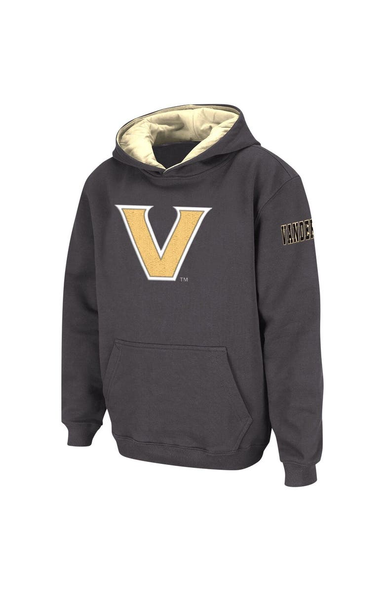 COLOSSEUM Youth Colosseum  Charcoal Vanderbilt Commodores Big Logo Pullover Hoodie, Alternate, color, Charcoal