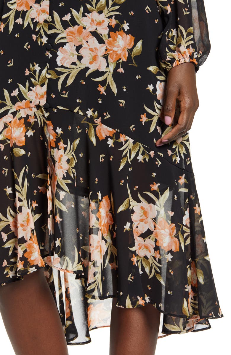 Leith Button Front Midi Dress, Alternate, color, 