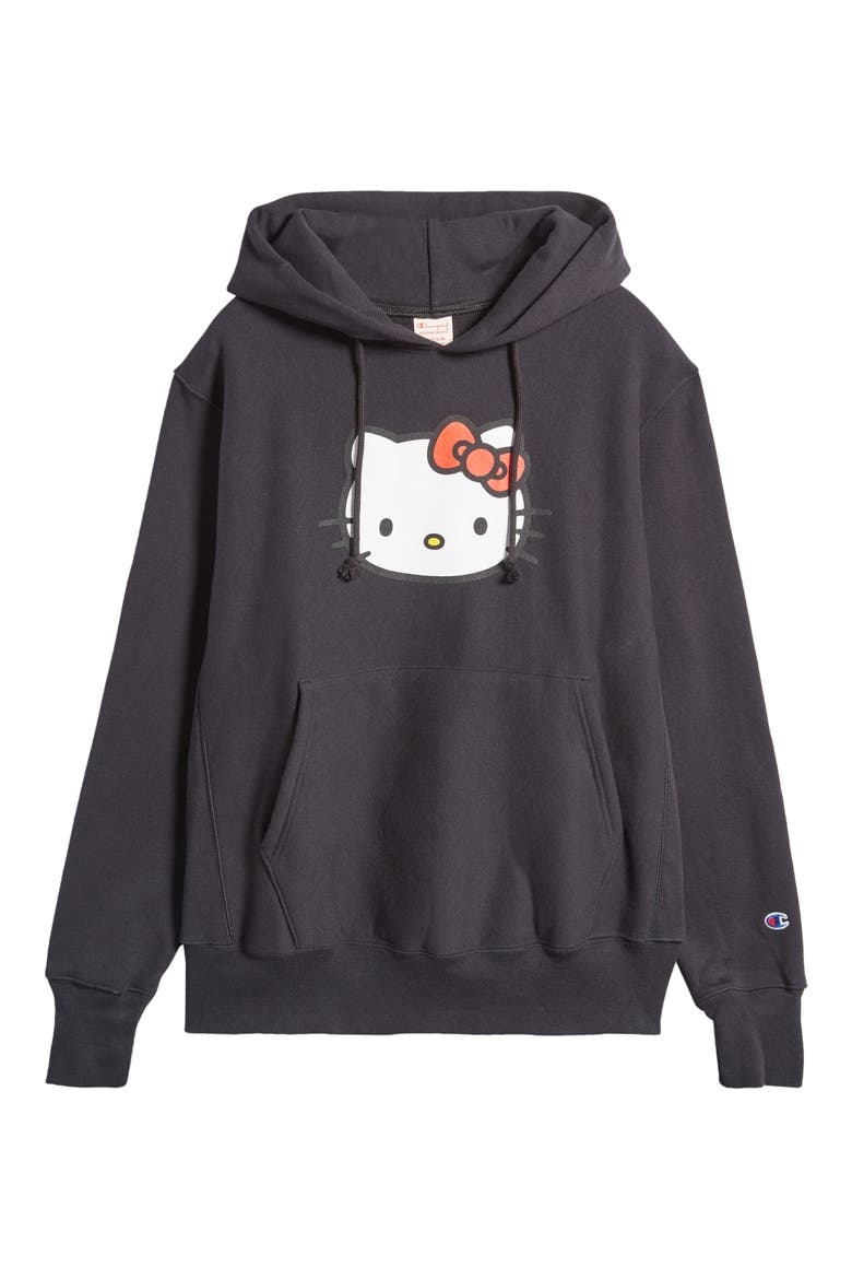 x Sanrio Hello Kitty® 50th Anniversary Fleece Graphic Hoodie (Nordstrom Exclusive), Alternate, color, BLACK