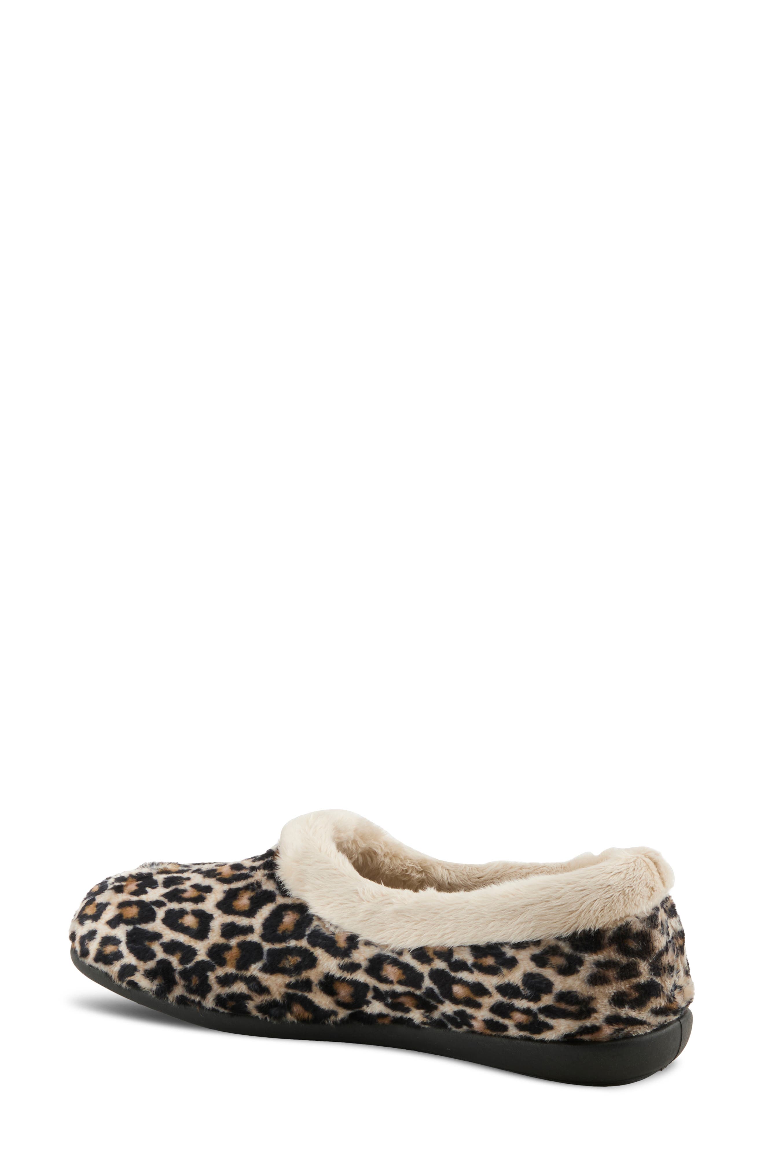 Amalie Faux Fur Slipper, Alternate, color, LEOPARD PRINT