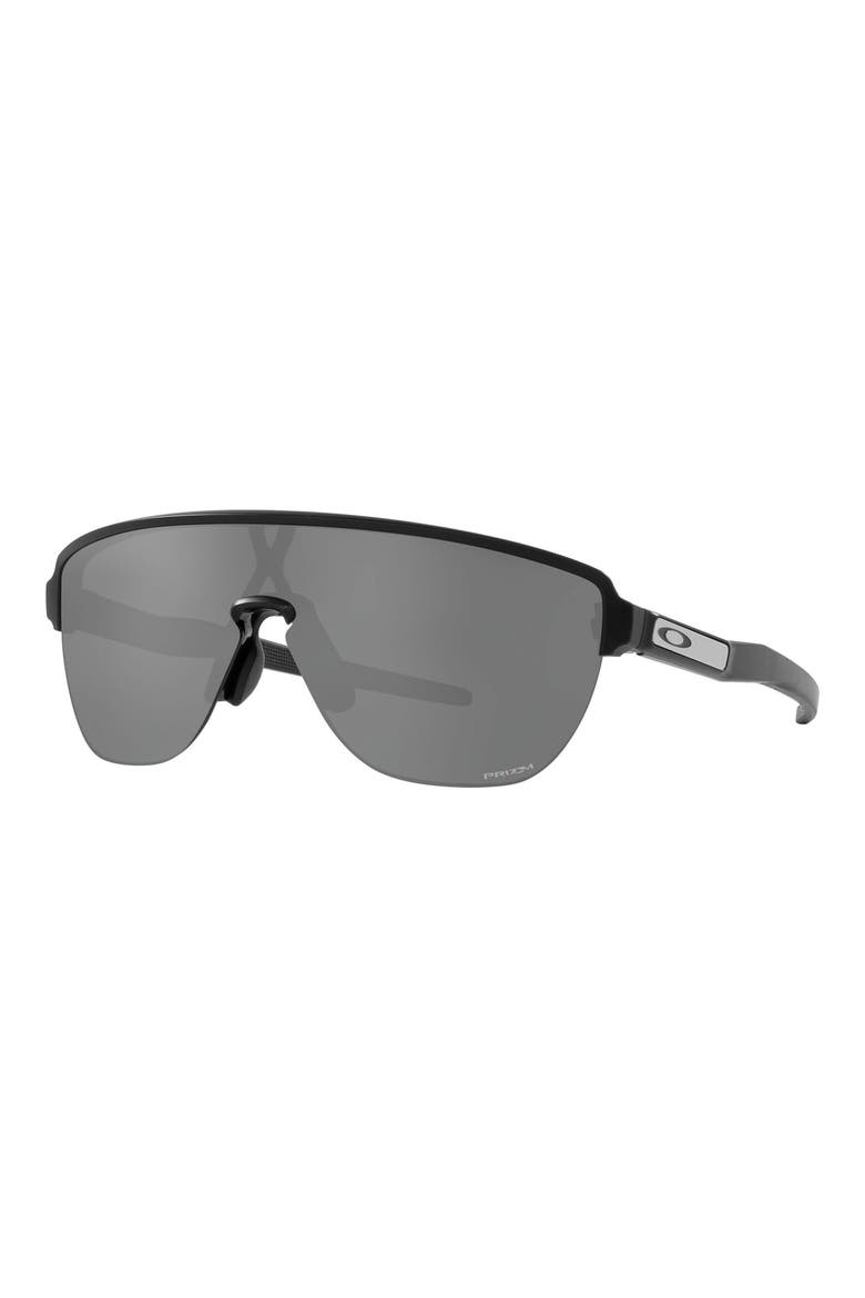 Corridor 142mm Semi Rimless Prizm™ Polarized Shield Sunglasses, Alternate, color, MATTE BLACK