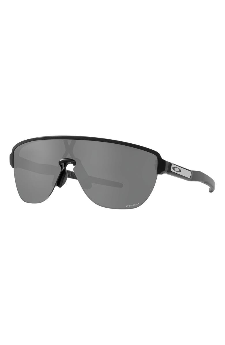 Oakley Corridor 142mm Semi Rimless Prizm<sup>™</sup> Polarized Shield Sunglasses, Alternate, color, Matte Black
