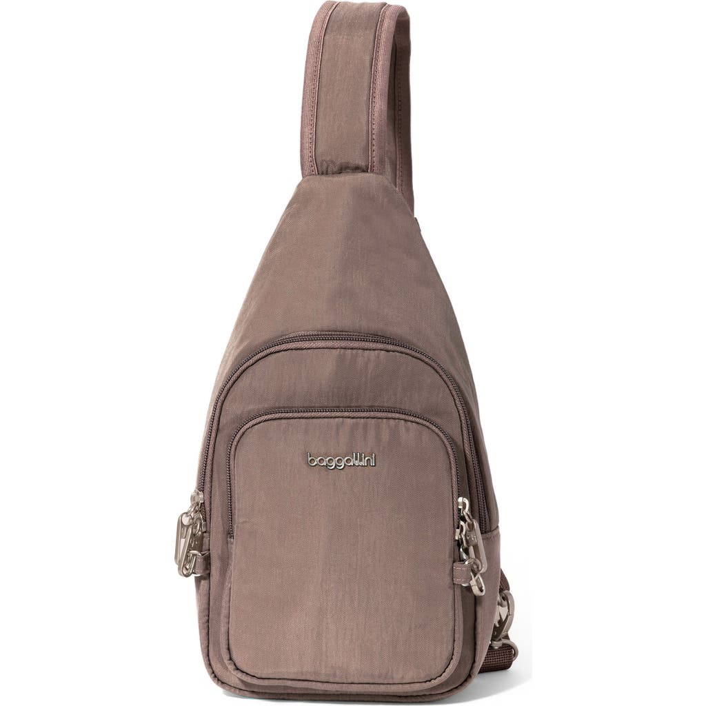 Baggallini Securtex Anti-theft Daytripper Sling Bag In Brown