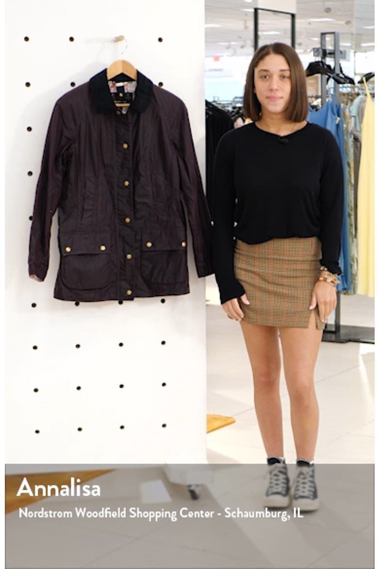 Violet Lightweight Waxed Cotton Canvas Coat video