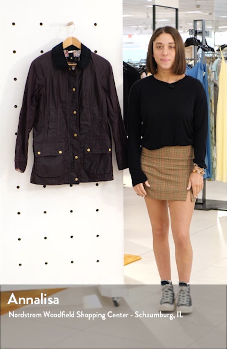 Violet Lightweight Waxed Cotton Canvas Coat, sales video thumbnail