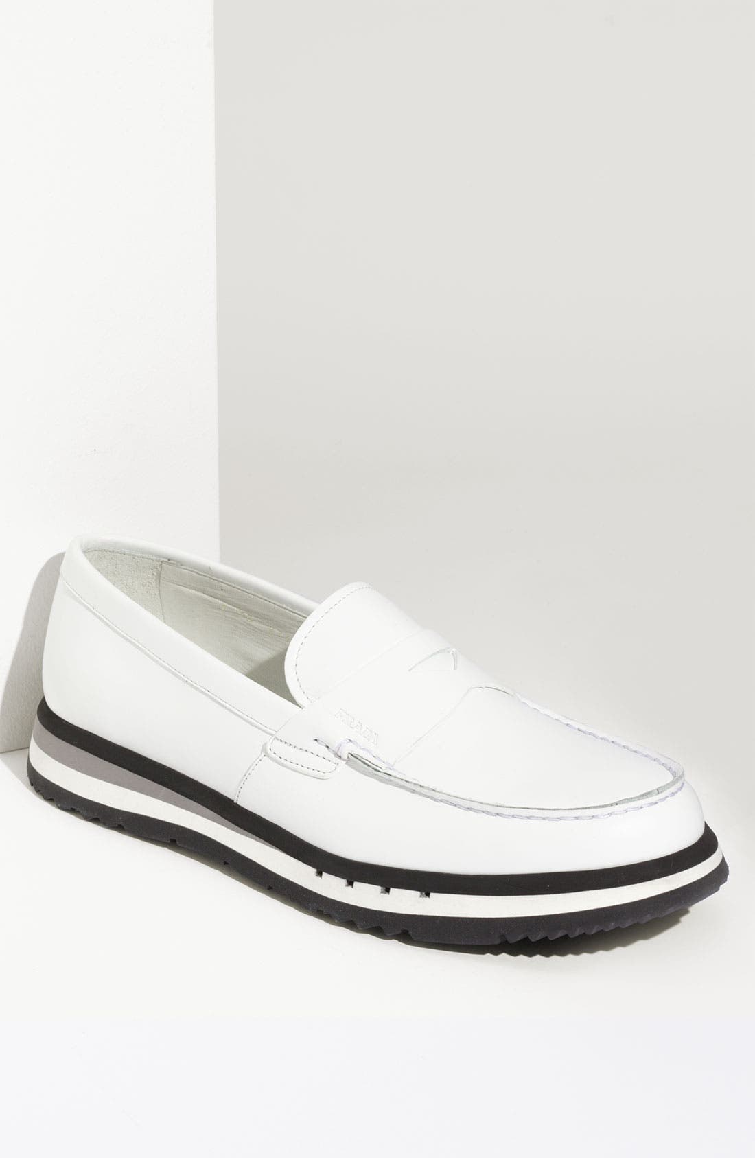 Prada Penny Loafer Slip-On, Main, color, 