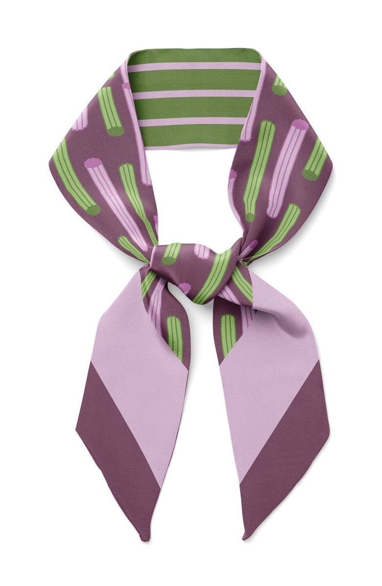 Centinelle Churros Twilly Ribbon Scarf, Main, color, Brown