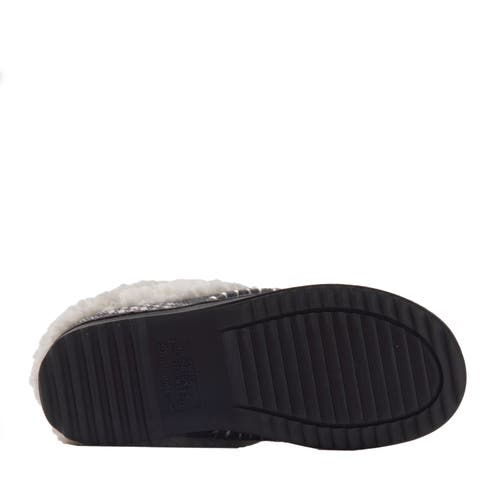 Dearfoams Nyla Felted Plaid Moccasin Toe Clog Slipper In Gray
