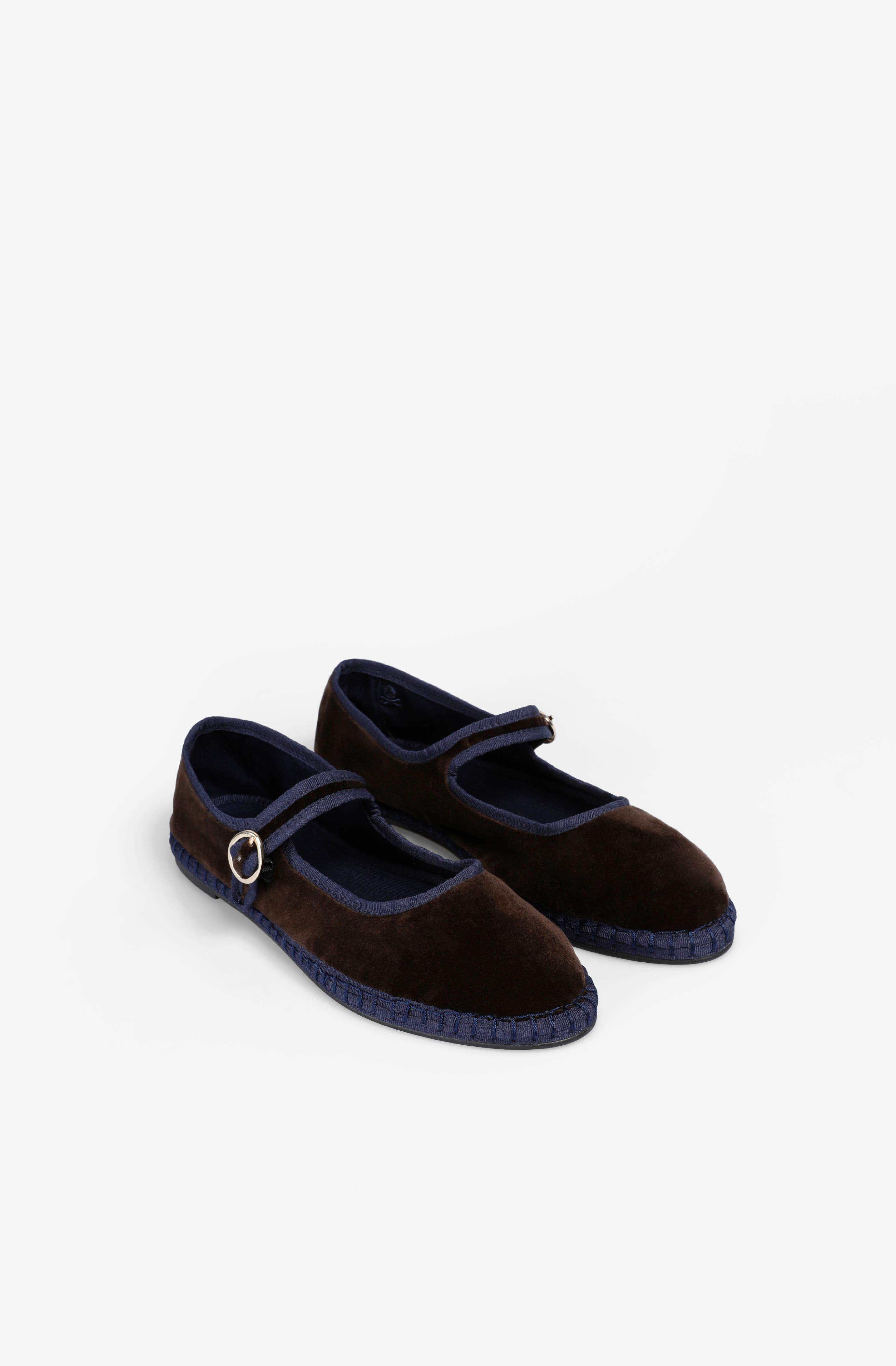 Scalpers Velvetstrap Slipper, Alternate, color, Brownnavy