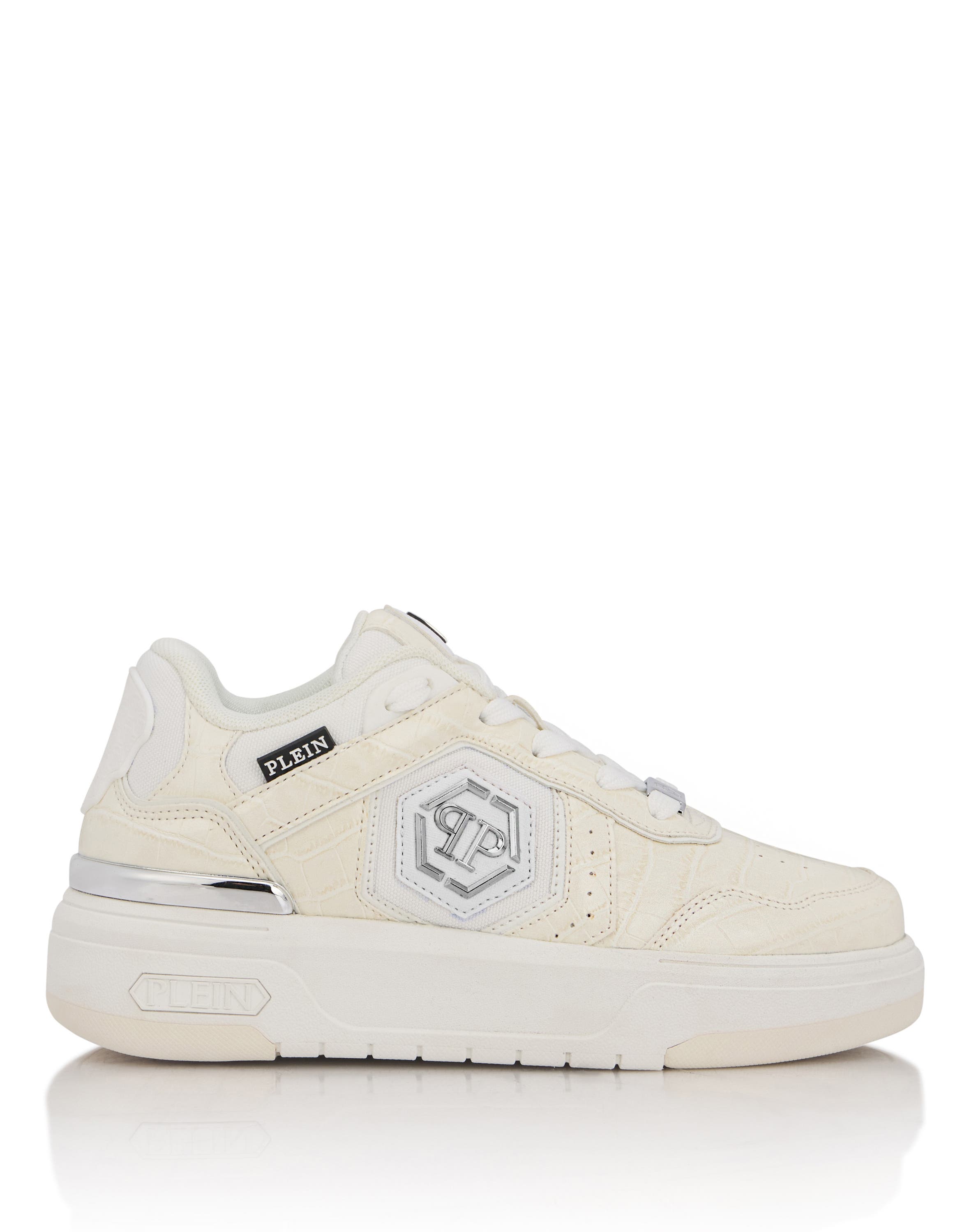 Low-Top Sneakers Sk8R Plein Cocco Unisex, Alternate, color, white