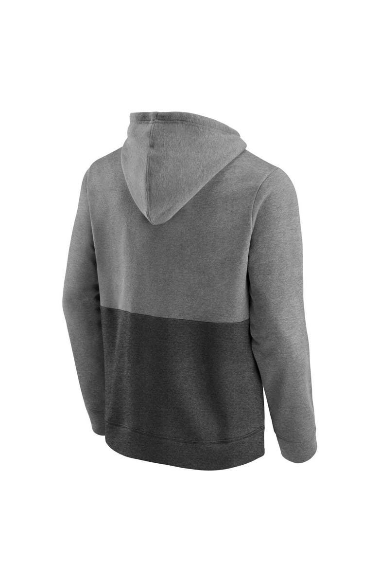 FANATICS Men's Fanatics Heather Gray/Heather Charcoal Los Angeles Kings Block Party Signature Pullover Hoodie, Alternate, color, Heather Gray